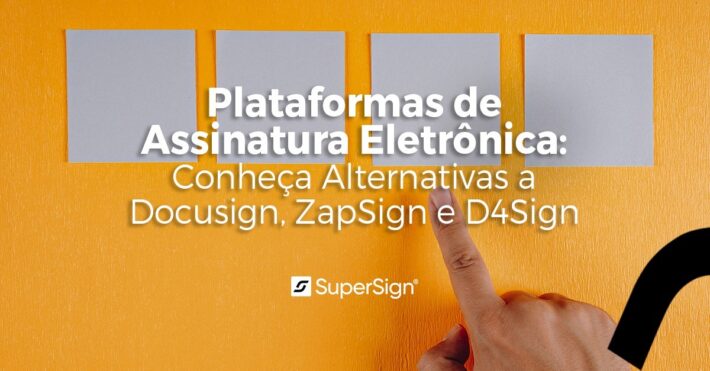 Representação de plataformas de assinatura eletrônica facilitando a assinatura de contratos online com a SuperSign.