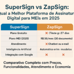 Comparativo entre SuperSign e ZapSign para assinatura digital de MEIs em 2025