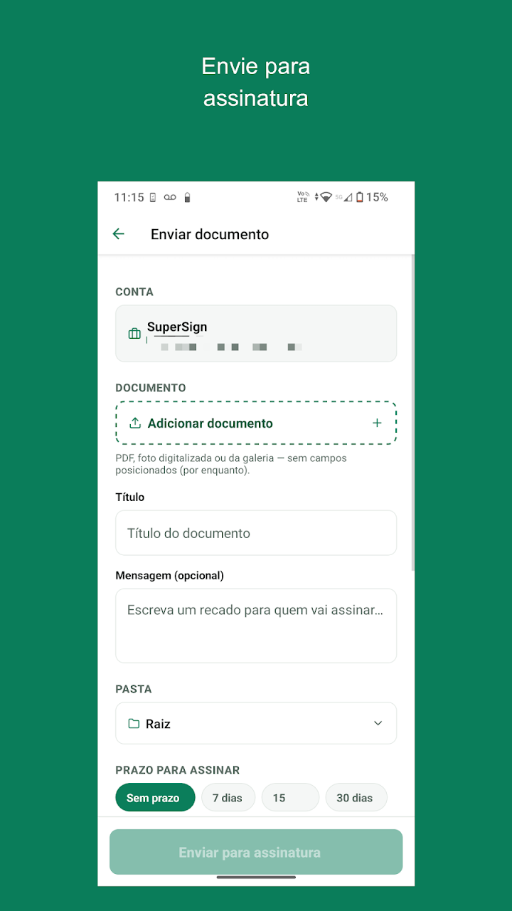 IA Iuri lendo contrato no app da SuperSign