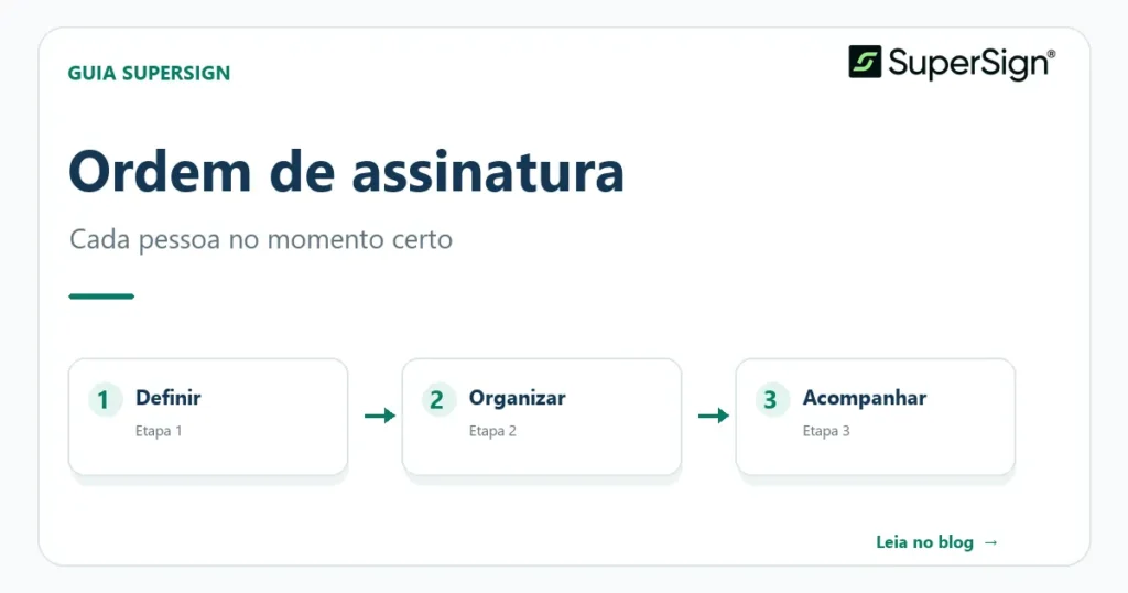 Ordem de assinatura: definir, organizar e acompanhar os signatários